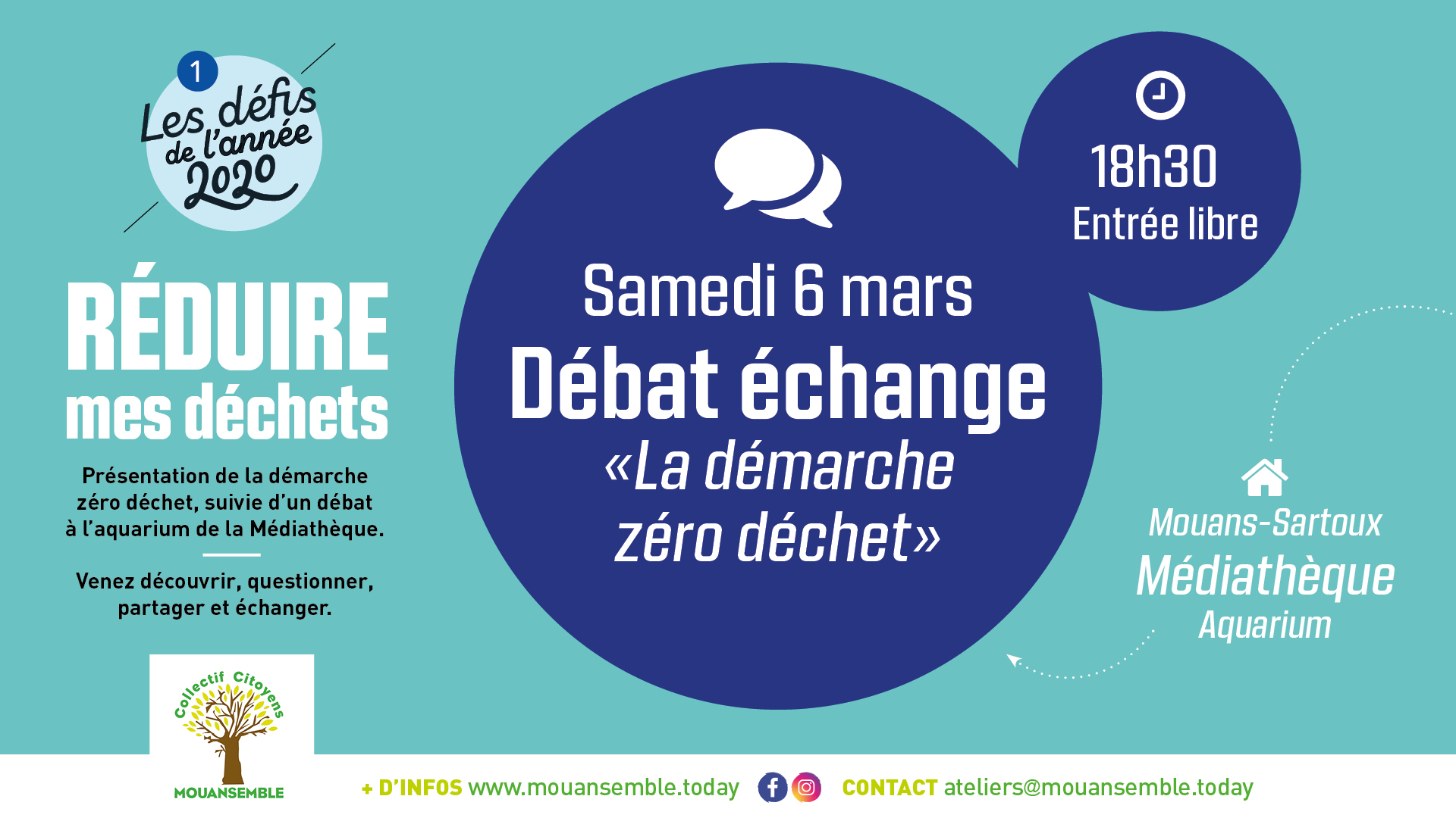 Débat échange « La démarche zéro déchet » le 6 mars 2020 à 18h30
